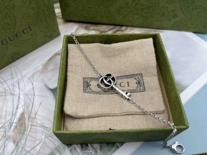 Gucci GG Interlocking Horsebit Silver Chain Bracelet