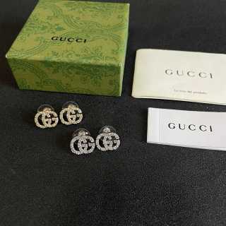 Gucci GG Pavé Crystal Mini Stud Earrings