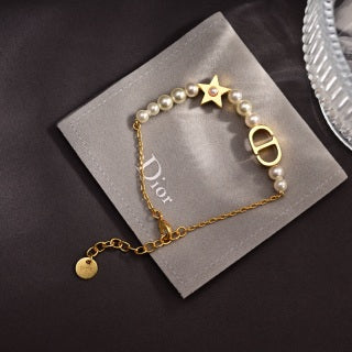 Dior Pearl Star CD Charm Bracelet
