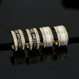 Dior Atelier Script Hoop Earrings