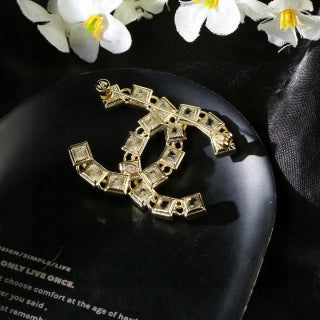 CHANEL Color Mosaic CC Embellished Brooch