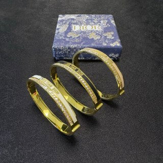 Dior Écriture Crystal Cuff Bracelet