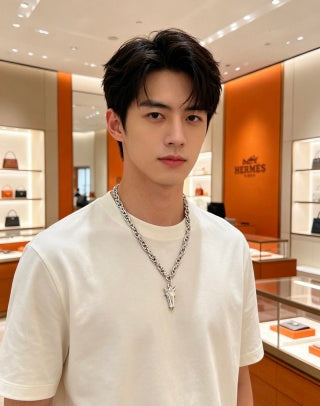 Hermès Éperon Equestrian Stirrup Pendant Necklace