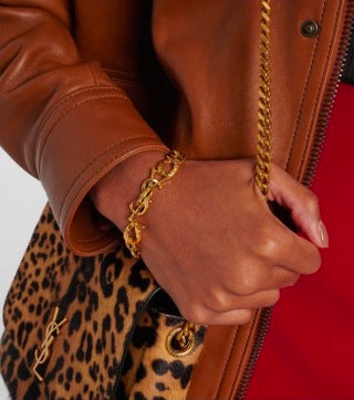 YSL Cassandre Luxe Chain Cuff Bracelet